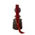 Antique French Carved Wood Tassel With Rust Red Velvet Ribbon For Sale - Image 4 of 7