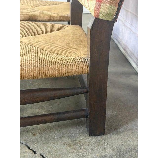 Pair of French Country Style Lounge Chairs W/ Ottomans For Sale - Image 12 of 15