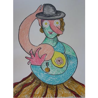 Enrico Baj, Clown with Medal, Lithograph For Sale