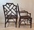 Chocolate Vintage Chinese Chippendale Organic Bamboo Dining Armchairs - A Pair For Sale - Image 8 of 16
