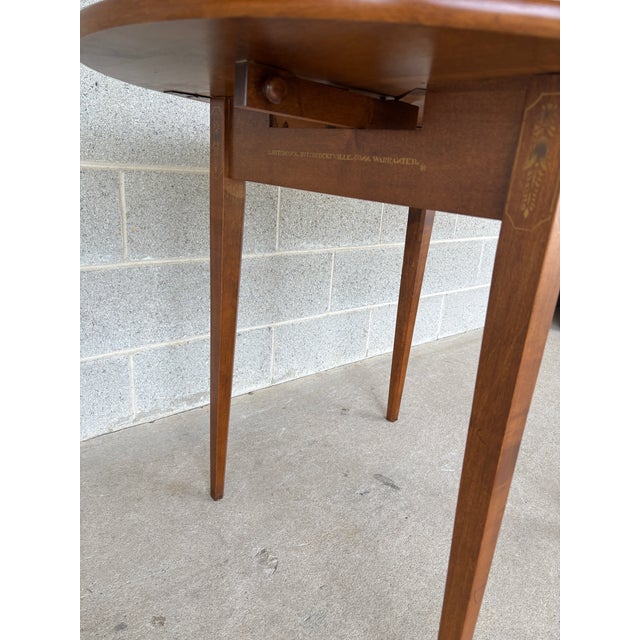 Hitchcock Harvest Maple Hepplewhite Style Drop Leaf 42" Dining Table For Sale - Image 10 of 12