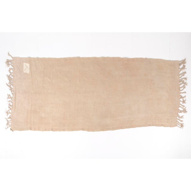 Camel Colour Hemp Kilim Runner For Sale - Image 4 of 10
