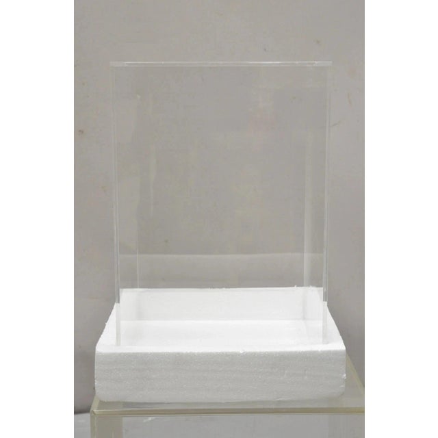 Modern Late 20th Century 5 Sided 18" Clear Acrylic Lucite Vitrine Display Case Christine Taylor Collection For Sale - Image 3 of 11