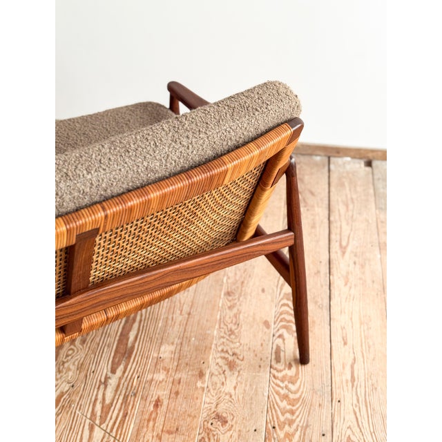 Mid-Century Modern 400 Series Sofa in Teak with Wickerwork Backrest by Hartmut Lohmeyer for Wilkhahn, Germany, 1950s For Sale - Image 10 of 18