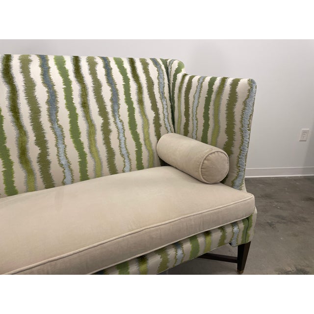Unbelievable Shelter Sofa from Ferrell Mittman. This is a showroom sample with discontinued Travers / Z+R fabric on it....