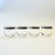 A set of 4 mid century roly poly cocktail glasses. Each glass is decorated with lines of silver along the top in the...