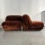 Pair of 1970s airborne potato lounge chairs reupholstered in cotelet velvet. Plastic shell with a foam structure. In very...