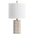 2020s Ceramic Floral Table Lamp - Beige For Sale - Image 5 of 5
