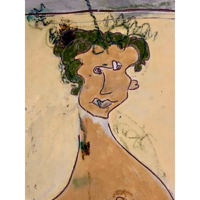 Figurative Early 20th Century "La Mujer de Juan" Glazed Pottery Charger For Sale - Image 3 of 7