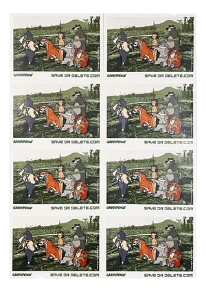 Banksy, Save or Delete Greenpeace Campaign, Decal Sticker Print, 2002