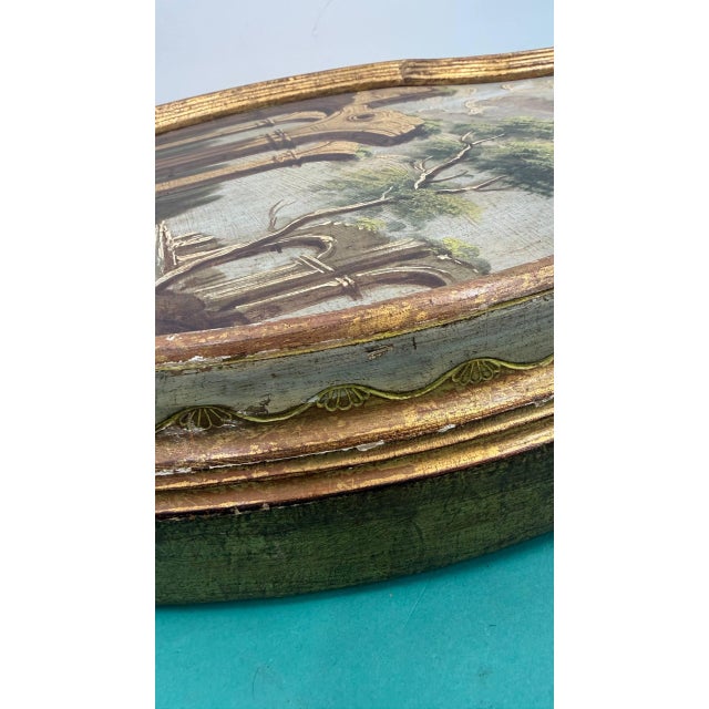 Wood Vintage Fratelli Paoletti Firenze Hand-Painted Florentine Wall Plaque For Sale - Image 7 of 7