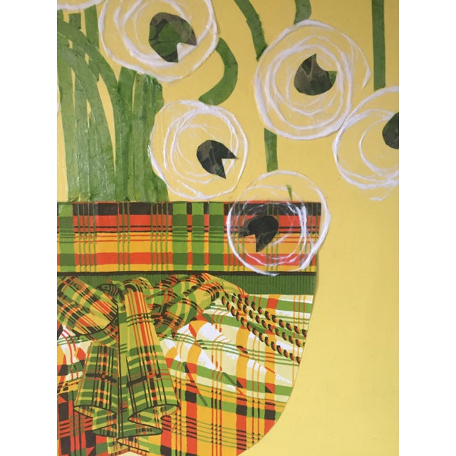 2010s Mixed Media Floral Collage by Judy Henn For Sale - Image 5 of 6