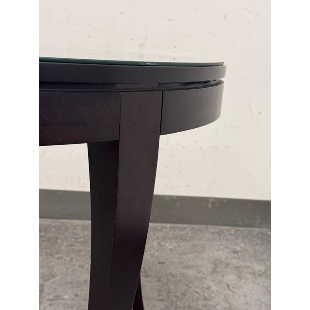 Contemporary Occasional Table With Glass Table Top For Sale - Image 4 of 12