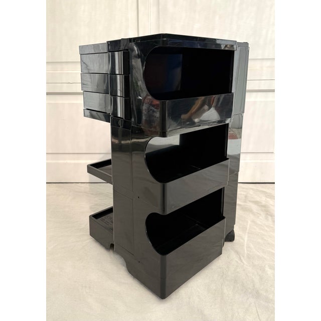 Joe Colombo "Cosmos Tabouret" Colombo-Inspired Rolling Art Cart by Adephi For Sale - Image 4 of 12