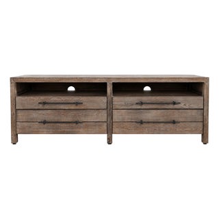 Wyatt Salvaged Barn Wood Media Cabinet For Sale