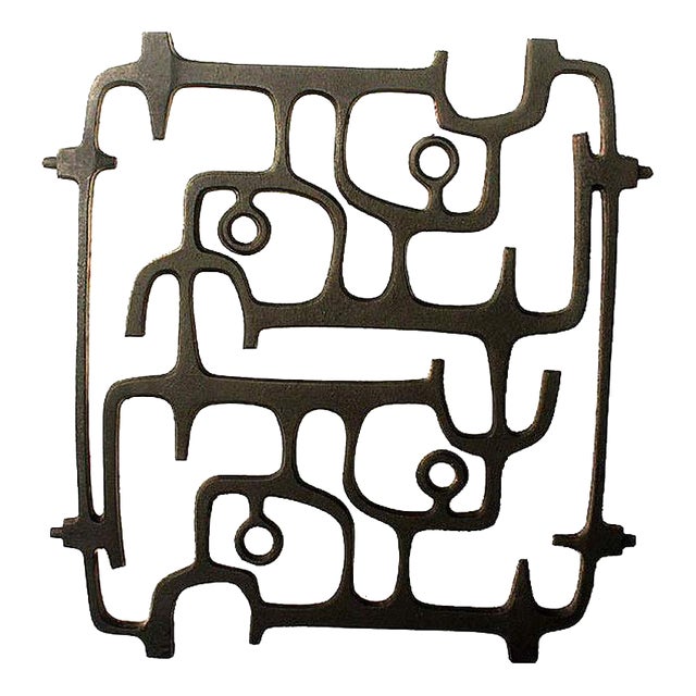 Vintage Wall Art Sculpture, 1950s For Sale