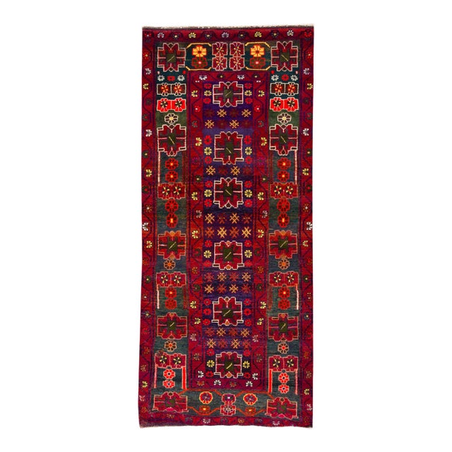 Mid-20th Century Vintage Persian Rug, 3'7" X 8' For Sale