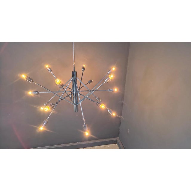 Vintage Sputnik Chrome Chandelier, 1970s For Sale - Image 13 of 18