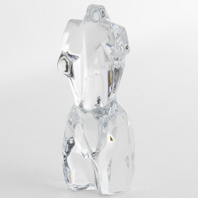 Pedro Ramirez Vasquez for Daum Crystal Athena Cubist Torso Female Sculpture For Sale In Atlanta - Image 6 of 11