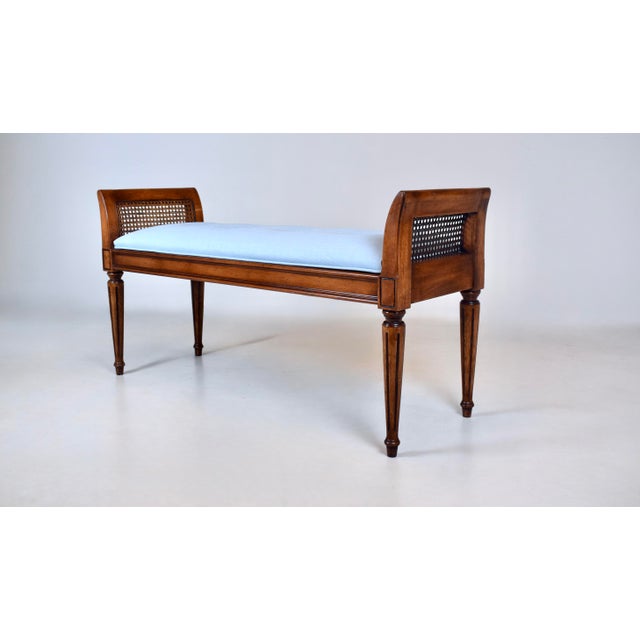 French Baker Furniture Louis XVI Style Window Bench For Sale - Image 3 of 8