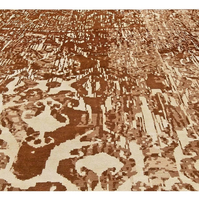 Contemporary Abstract Luria Hand Knotted Wool Rug by Doris Leslie Blau For Sale - Image 4 of 6