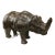 Mid 20th Century Leather Rhinoceros Sculpture From India For Sale