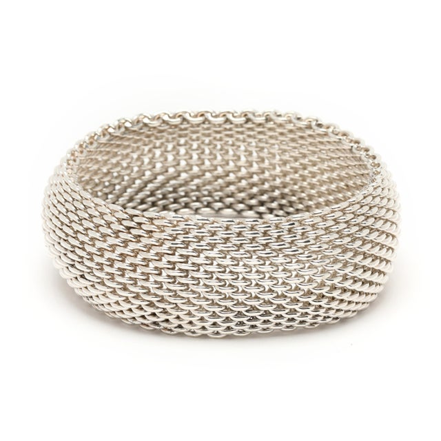 Tiffany and Co. Tiffany & Co Somerset Thick Bracelet, Sterling Silver, Length 8 In. For Sale - Image 4 of 7