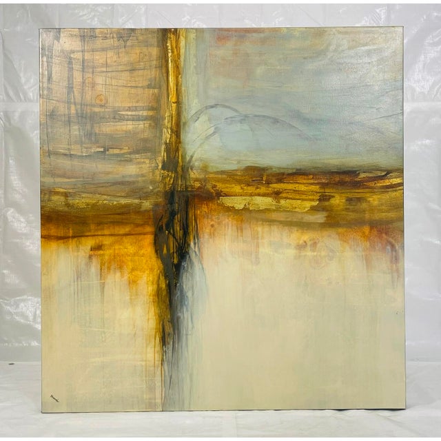 2000 - 2009 Large Abstract Landscape Oil Painting “Moon Light” by E. Remender For Sale - Image 5 of 15