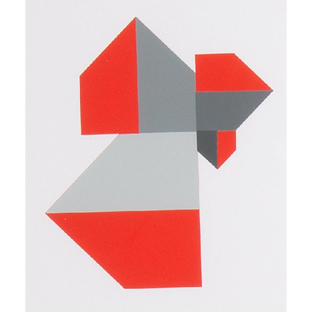 A 1995 serigraph print, titled "Konstruktion and Intuition," by the German artist Anton Stankowski (1906-1998). This print...