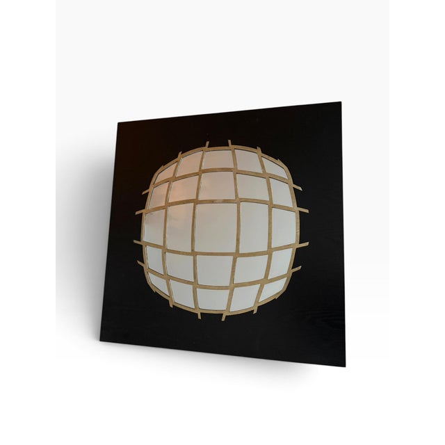 Modern Modern Black & Gold Mirrored Globe Wall Sculpture, 2013 For Sale - Image 3 of 7