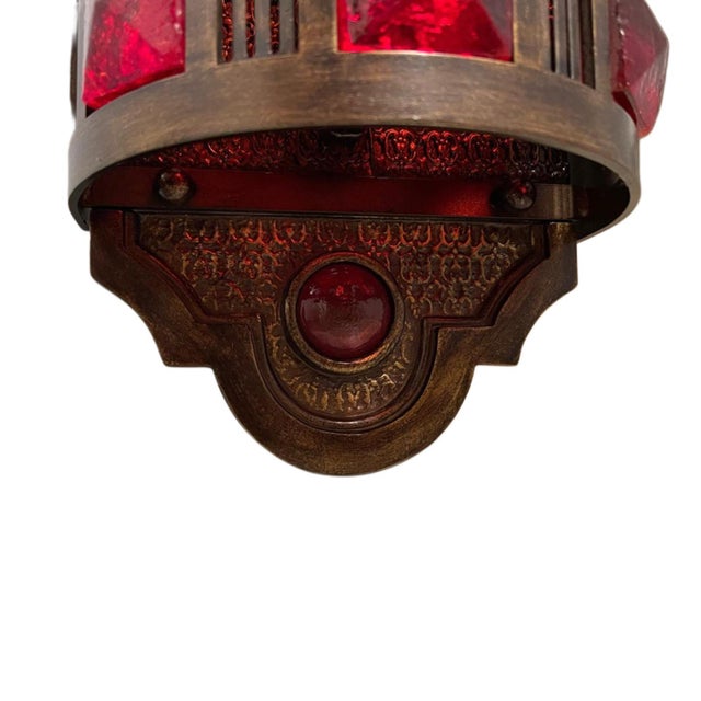 Scheherazade Wall Sconce with Sunset Red Hand-Blown Glass by Fine Art Lamps For Sale - Image 4 of 6