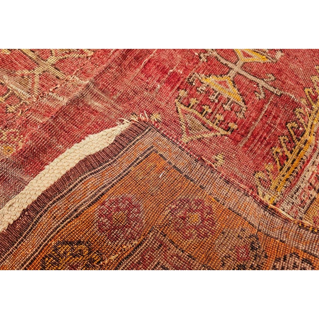 Vintage Turkish Anatolian Prayer Rug, Handwoven Wool, Early 1900s, Red, 4' x 6' For Sale - Image 12 of 13