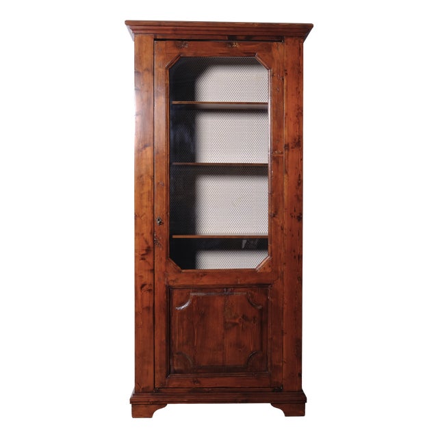 Antique Wooden Display Cabinet Bookcase, Italy, Late 18th Century For Sale