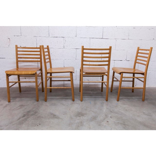 Danish Convertible Round Table and Matching Chairs, 1980, Set of 5 For Sale - Image 11 of 18
