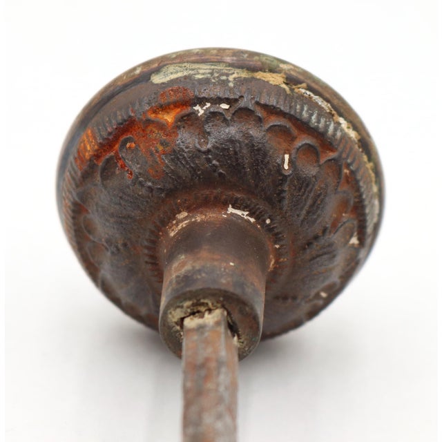 Bronze Antique Victorian Norwich Passage Door Knob Set For Sale - Image 8 of 12