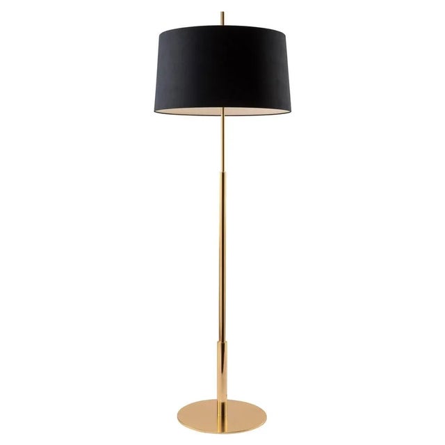 Metal Gold Diana Floor Lamp by Federico Correa For Sale - Image 7 of 7