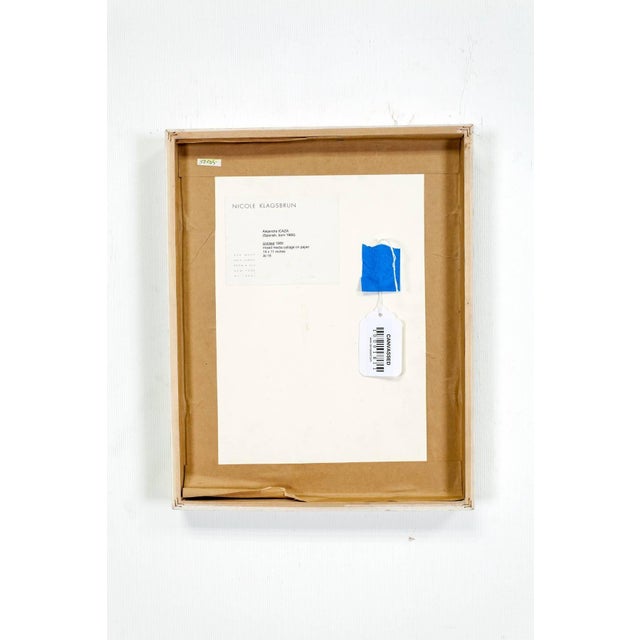 Contemporary Alejandra Icaza, Mixed Media Abstract Collage, 1989 For Sale - Image 3 of 4