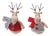 Plush Deer with Sweater Ornament (Set of 12) For Sale