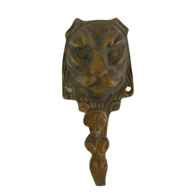 Mid-Century Brass Tiger Wall Hook For Sale In Los Angeles - Image 6 of 6
