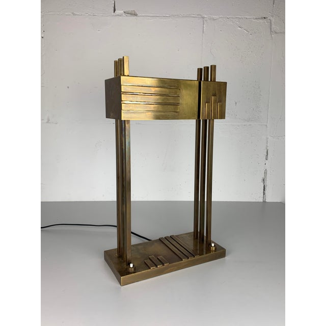 Bauhaus Art Deco Brass Lamp by Marcel Breuer, 1980s For Sale - Image 17 of 17