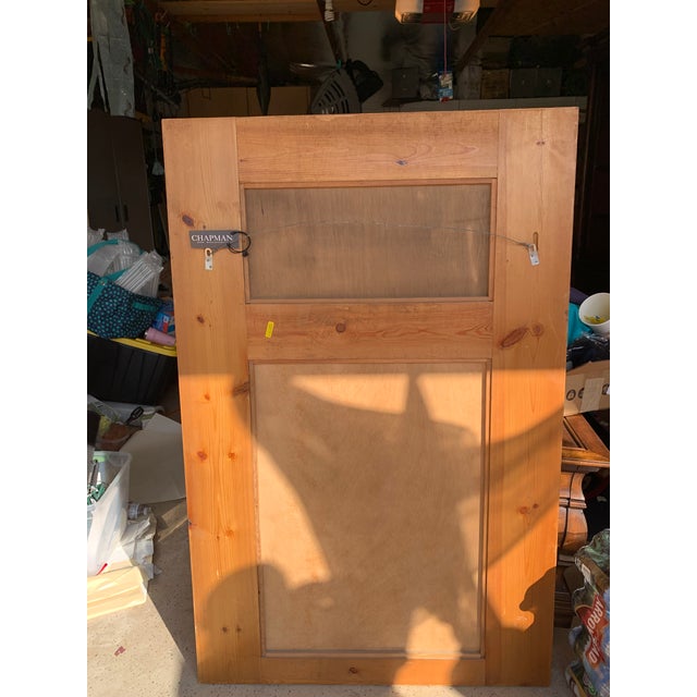 American 1960s Large Chapman Wood Pine Mirror For Sale - Image 3 of 8