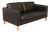 Karlstad Black Leather Sofa from Ikea For Sale