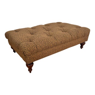1990s Leopard Ottoman For Sale