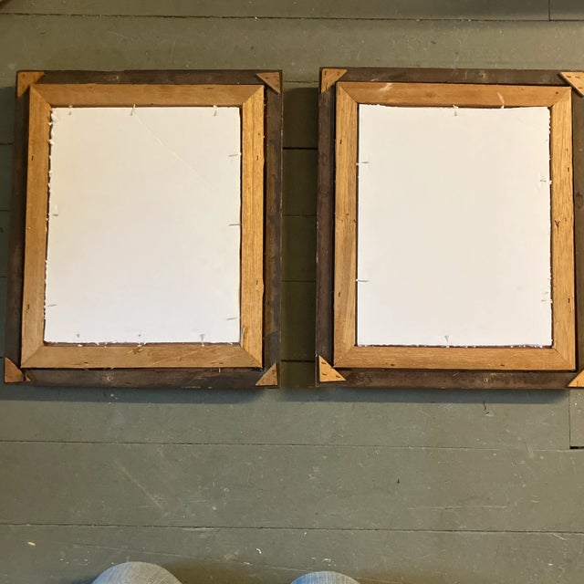 1940’s 2 Original Sepia Female Nude Drawings Ornate Vintage Frames-A Pair For Sale - Image 4 of 4