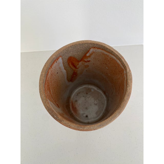 Mid-Century Modern Vintage Studio Pottery Large Vase With Lid For Sale - Image 3 of 6