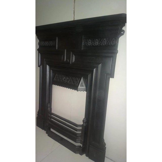 Metal Edwardian Cast Iron Combination Fireplace Surround For Sale - Image 7 of 10
