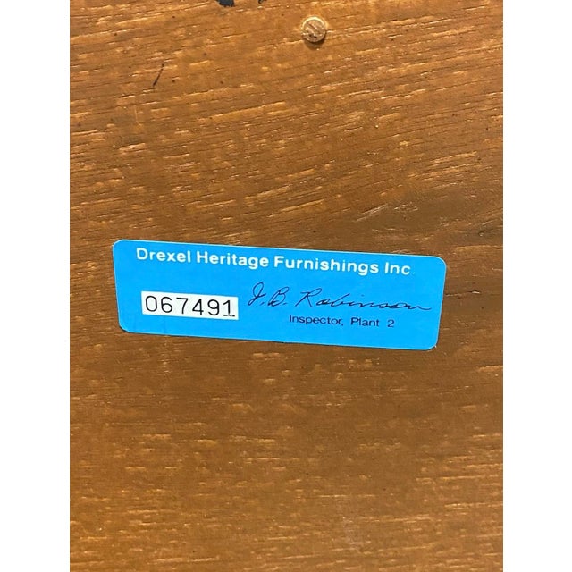 Drexel Heritage Mid 20th Century Cherry Four Drawer Chest Brass Accents For Sale In Washington DC - Image 6 of 12