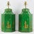 Pair of Vintage British Chinoiserie Green and Gold Hexagonal Hand-Painted Tole Tea Jar Table Lamps For Sale - Image 13 of 13