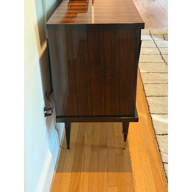 Brown 1940s French Art Deco Macassar Ebony Sideboard For Sale - Image 8 of 12