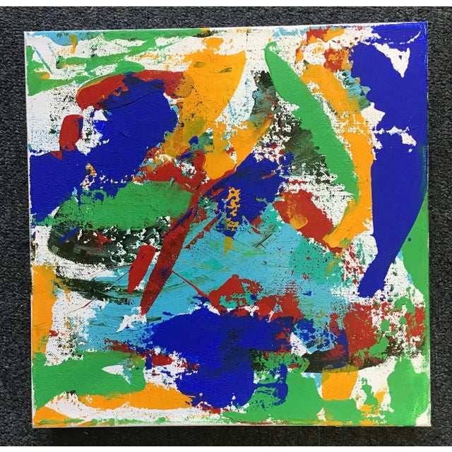 Acrylic on 12” by 12”. Stretched Canvas. Artist signed on the back side with S. Stilgenbauer (CA Artist Stephen...